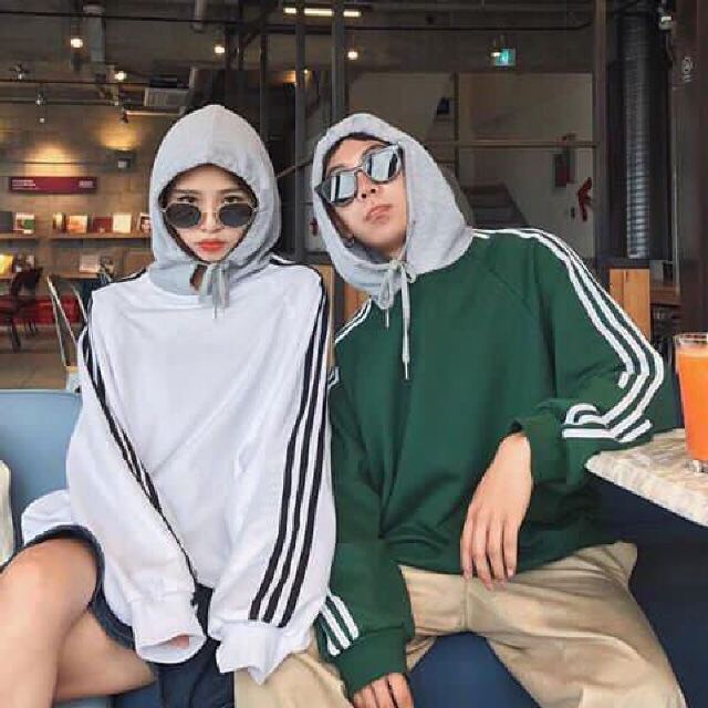 Free Ship_Áo KHOÁC Hoodie BASIC thể thao phối sọc chất nỉ ngoại (Video+ ảnh thật)
