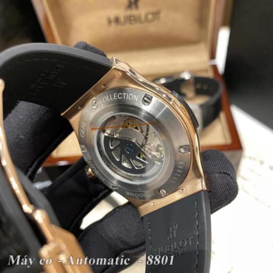 [Máy cơ] Đồng hồ nam Hublot máy cơ cao cấp chống nước, Mặt kính sapphire chống xước