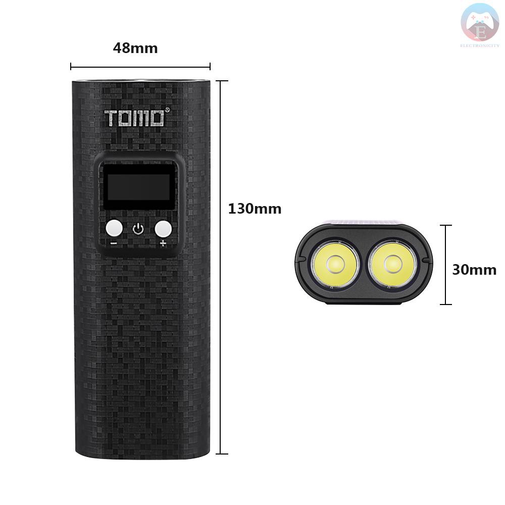 Ê TOMO K2 Portable 18650 Lithium Battery Charger Dual USB Ports Power Bank with Digital LCD Display for Cellphones