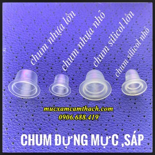  200 cái - Chum đựng mực phun xăm điêu khắc