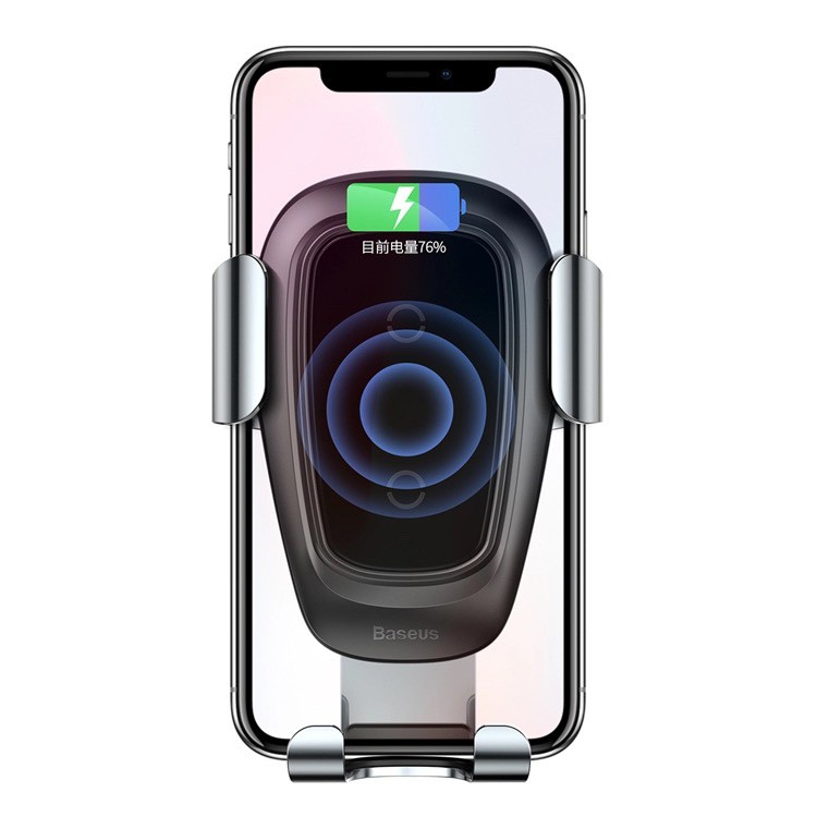 Giá đỡ điện thoại kiêm sạc không dây  Baseus Metal Gravity Car Mount Trên ôtô ( Gắn cửa gió điều hòa chắc chắn ) | BigBuy360 - bigbuy360.vn