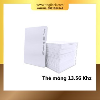 Thẻ từ 13.56 Khz, có thể đọc (loại mỏng)