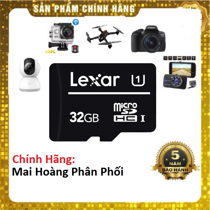 Thẻ nhớ Lexar 32GB Class 10 tốc độ 80Mb/s-Chính Hãng Mai Hoàng Phân Phối