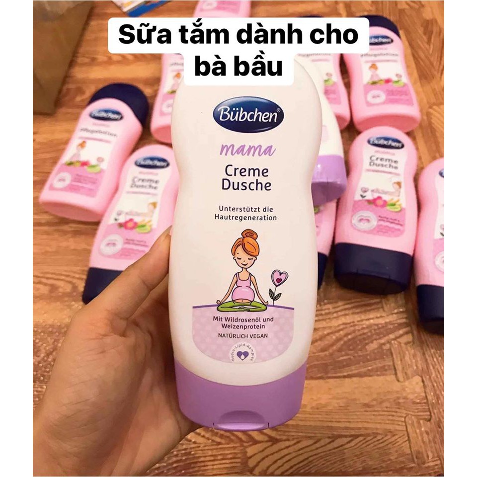 (Hàng Đức)Sữa tắm cho bà bầu Bubchen Mama Creme – Dusche mẫu mới