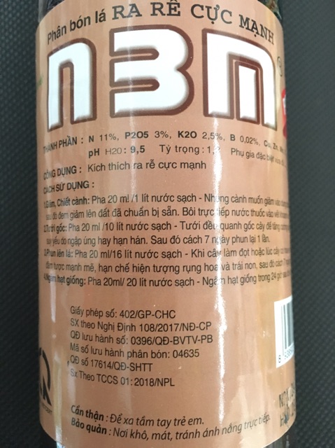 N3M Pro ra rễ cực mạnh chai 100ml