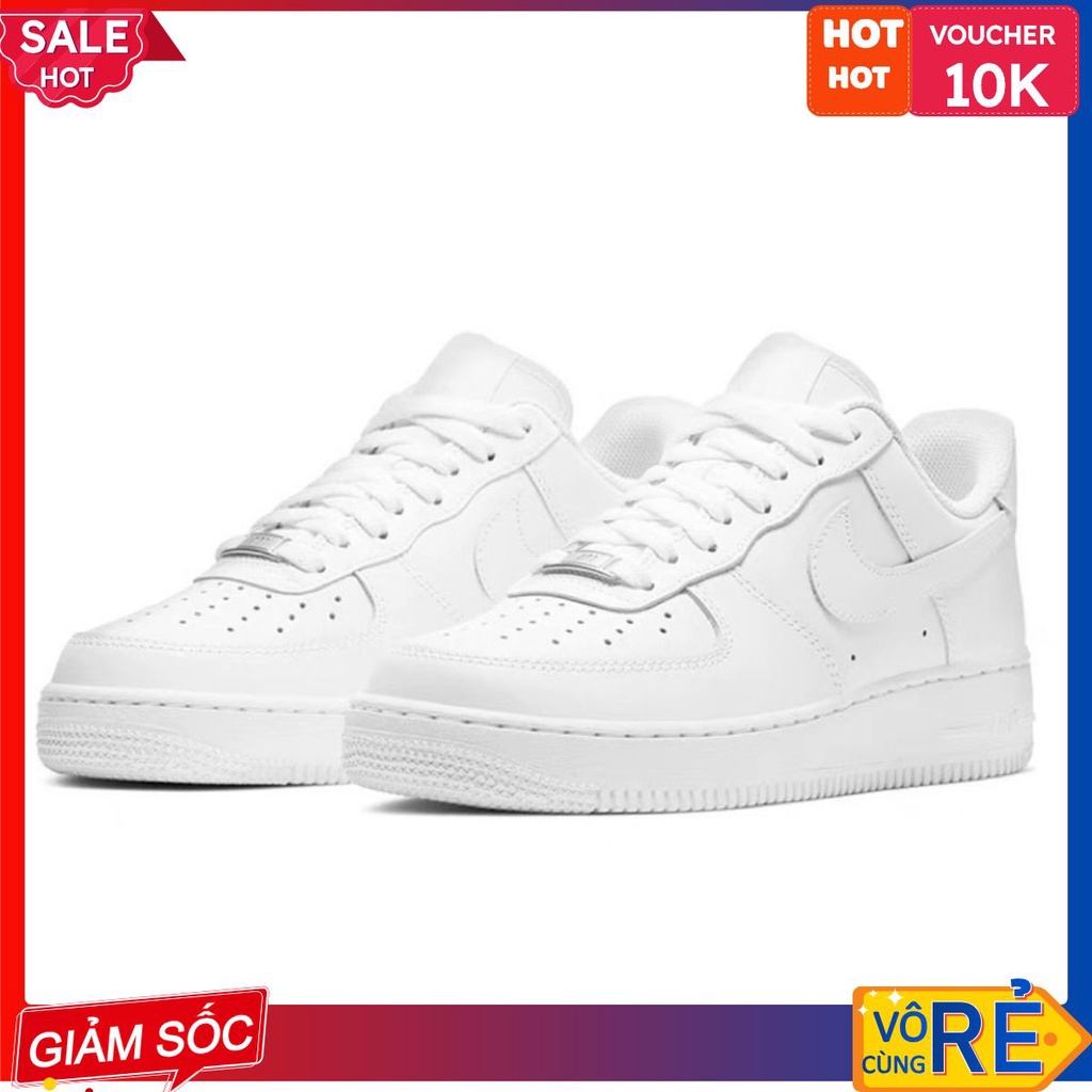 Giày Sneaker Nam Nữ - Giày Nike Air Force 1 AF1 Trắng Thể Thao Cổ Thấp Cao Cấp Full box + Bill