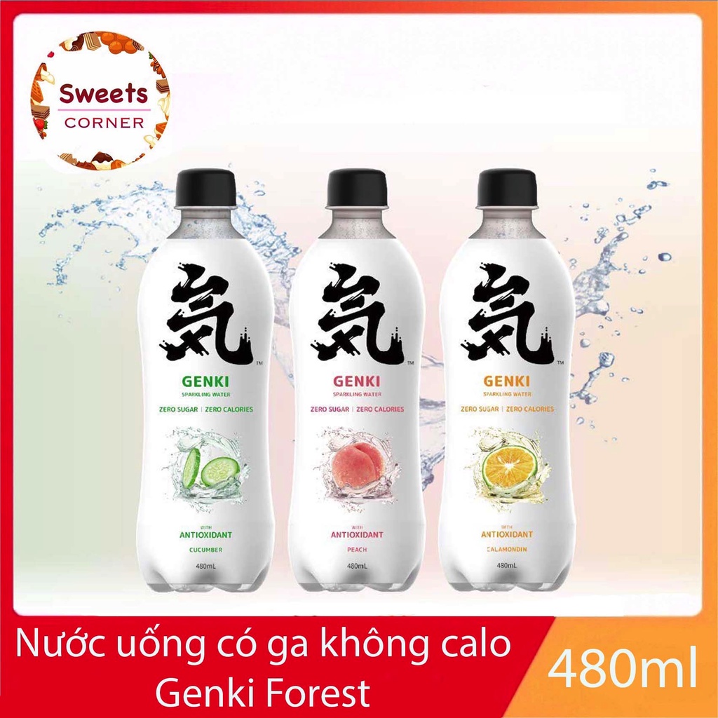 Nước uống có ga không Calo Genki Forest 480ml