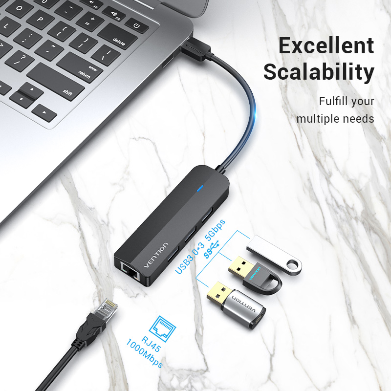 VENTION Bộ Chuyển Đổi Usb 3.0 Sang Rj45 Gigabit Ethernet Chuyên Dụng Chất Lượng Cao