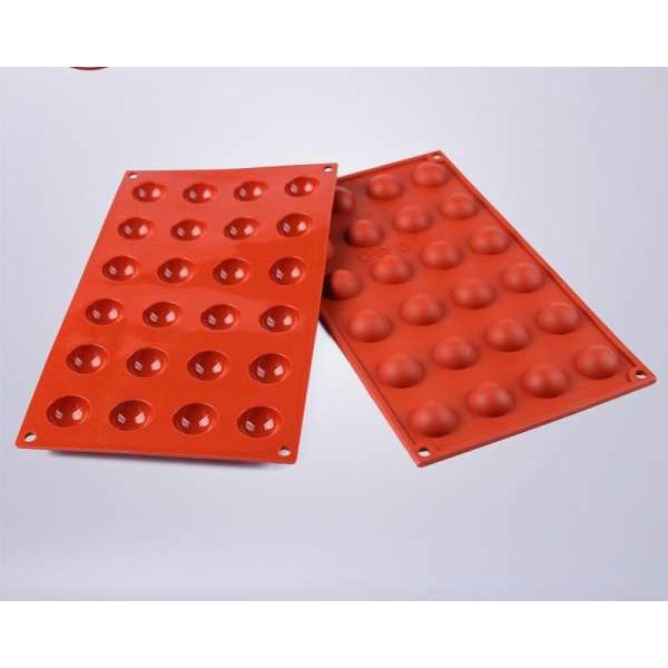 Khuôn silicon 24 lỗ bán nguyệt ⚡ CAO CẤP ⚡ khuôn 24 hình bánh cầu chịu nhiệt tốt, dễ sử dụng