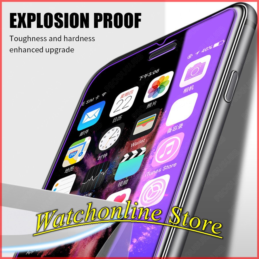 Cường Lực ánh Tím Chống Mỏi Mắt, Chống Tia UV  iphone 5 /5s /5se Iphone 6/6s Iphone 6plus/6splus Iphone 7plus 8 plus ...