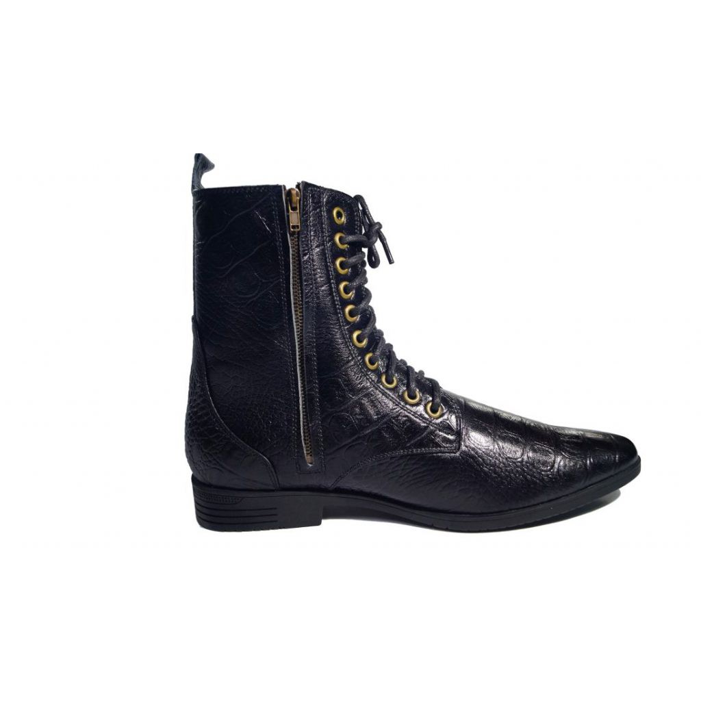 Giày boot nam da bò thật dập vân cá sấu .Bảo hành 12 tháng.Mã số: B164
