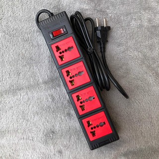 ổ cắm Điện Quang 4 lỗ đa năng 2000W ĐQ ESK 43ECO dây dài 2m và 5m đỏ đen