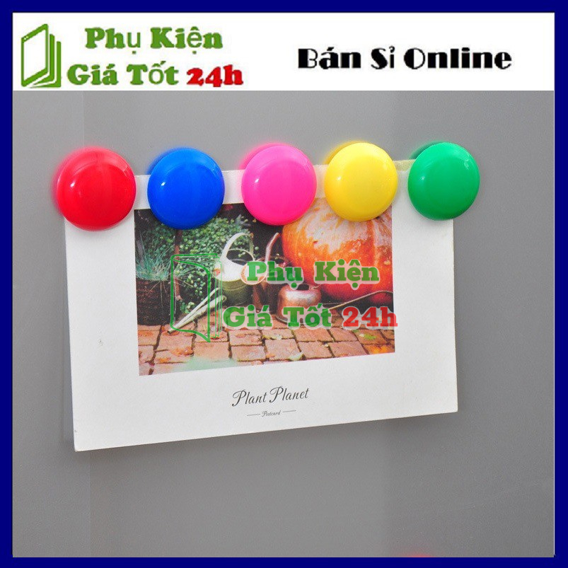 Viên Nam Châm Tròn Dán Tủ Lạnh Nhiều Màu