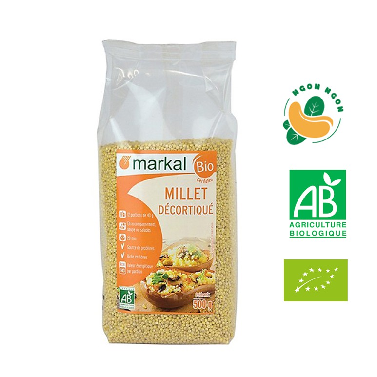 Hạt kê vàng hữu cơ đã tách vỏ Markal/Sottlestelle 500g