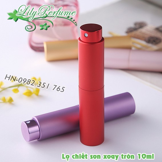 Lọ chiết nước hoa 10ml thỏi son xoay cao cấp