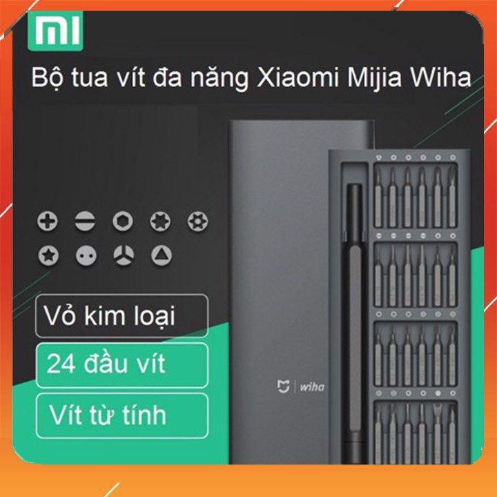 Bộ tua vít bỏ túi đa năng Xiaomi Mijia Wiha - 24 mũi có thể xoáy hết đồ trong nhà bạn - Bảo hành 1 tháng