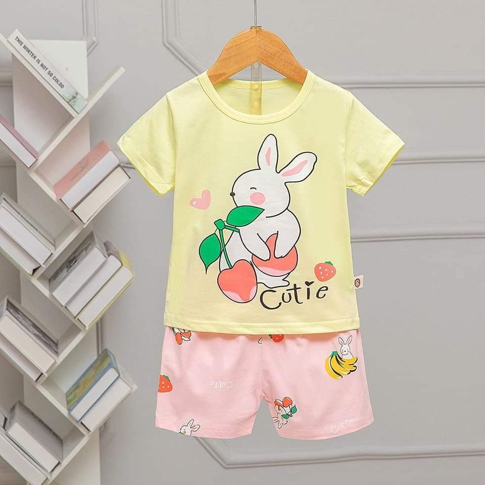 Đồ bộ cotton xuất hàn bé gái (6-32kg) chất vải mát mịn, hoạ tiết dễ thương