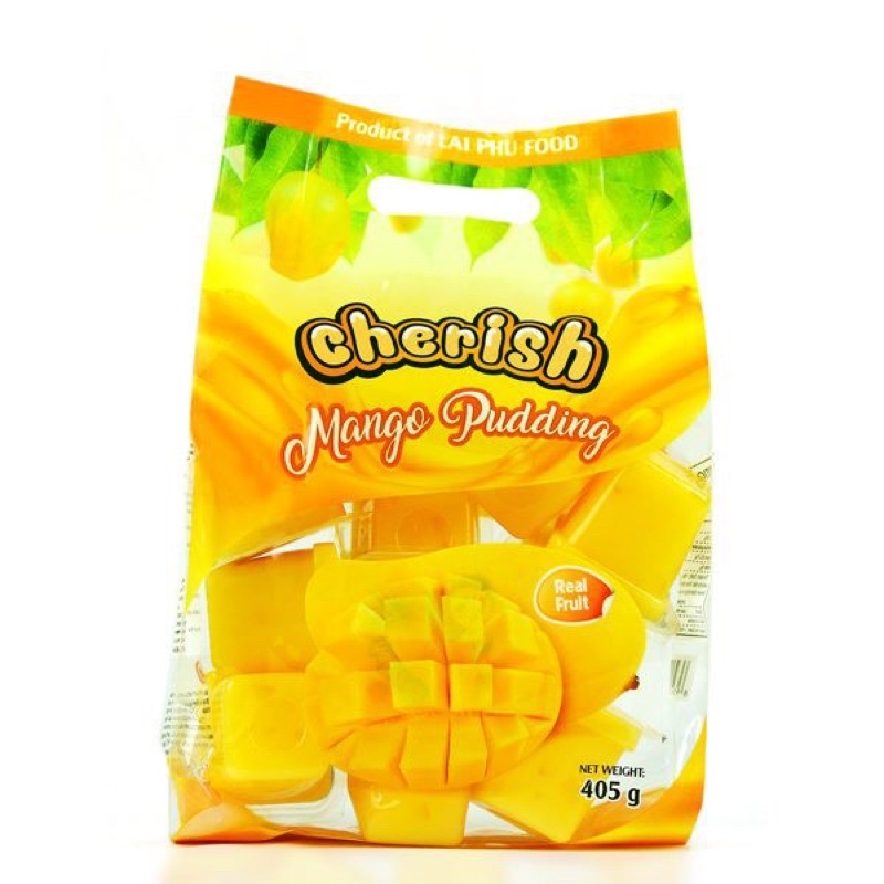 Thạch Rau Câu Pudding Cherish Xoài | Mãng Cầu Túi 405G