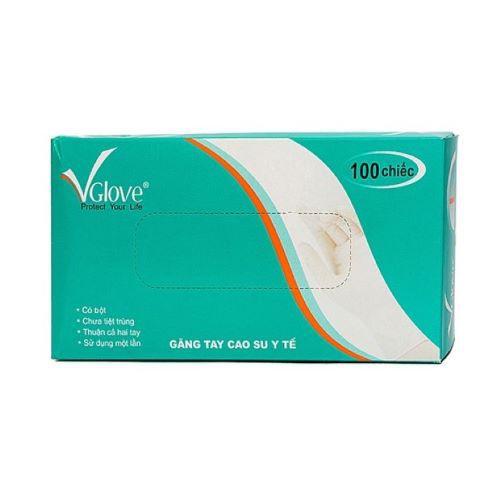 Găng tay y tế Vglove có bột hộp 100 cái