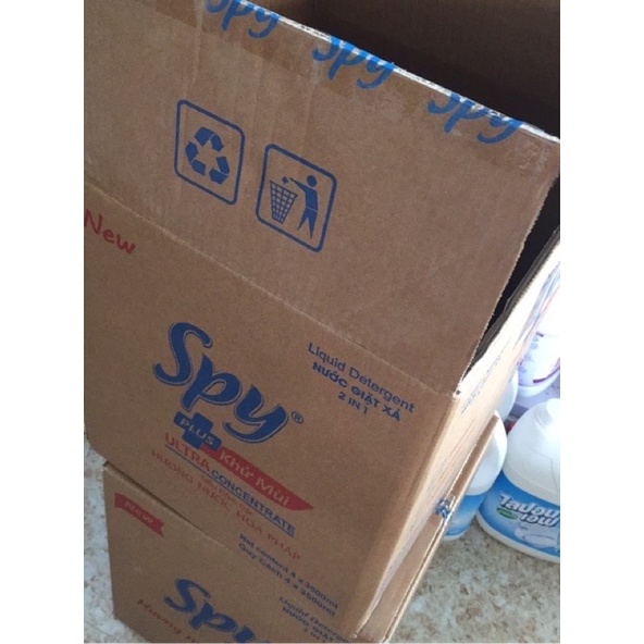 Nước Giặt Xả Spy Plus Khử Mùi 3300ml Hương Nước Hoa Pháp