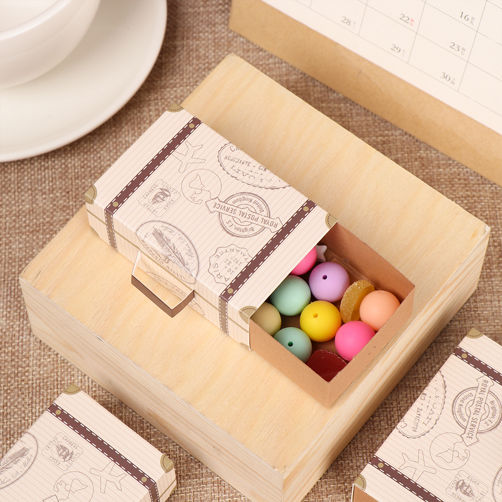 Bộ 10/20 hộp đựng bánh kẹo hình vali xinh xắn