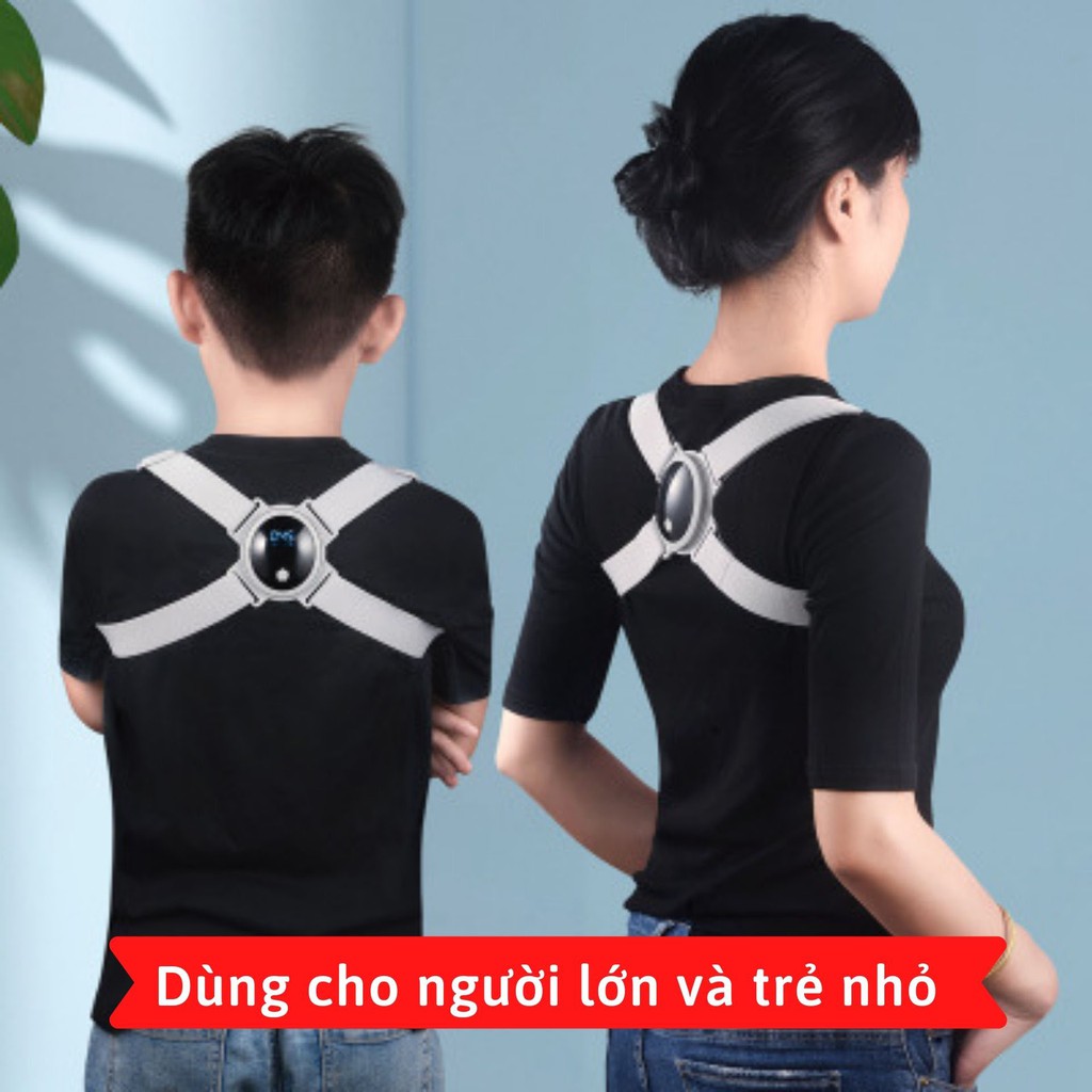 Đai Chống Gù Lưng,Đai Chống Gù Cho Bé, Đai Chống Gù Điện Tử Thông Minh Cảm Biến Rung Tự Động Phù Hợp Người Lớn trẻ em