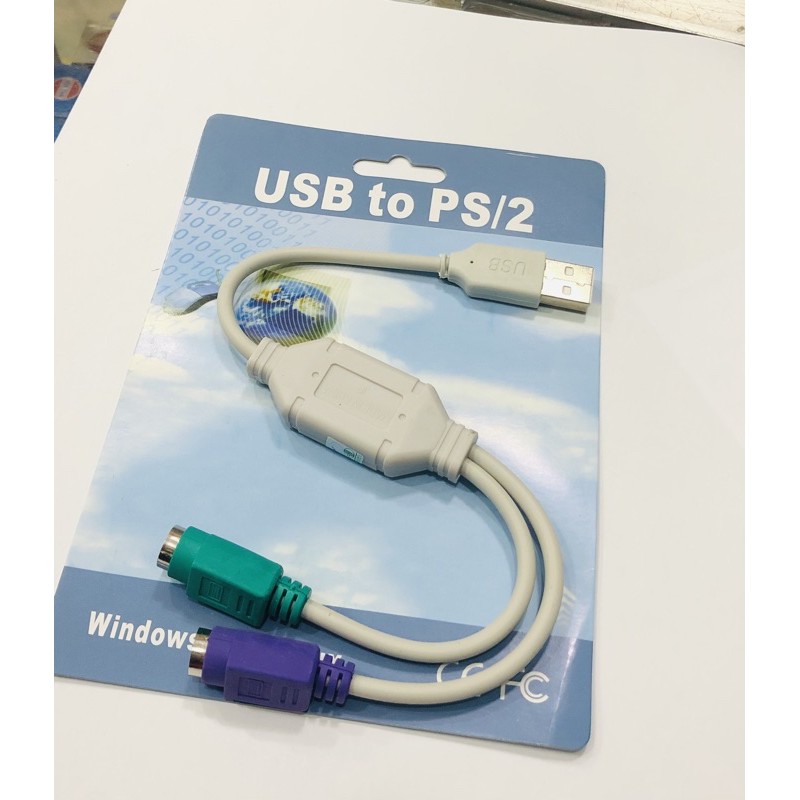 Cáp chuyển từ USB ra PS2 (bàn phím+ chuột)