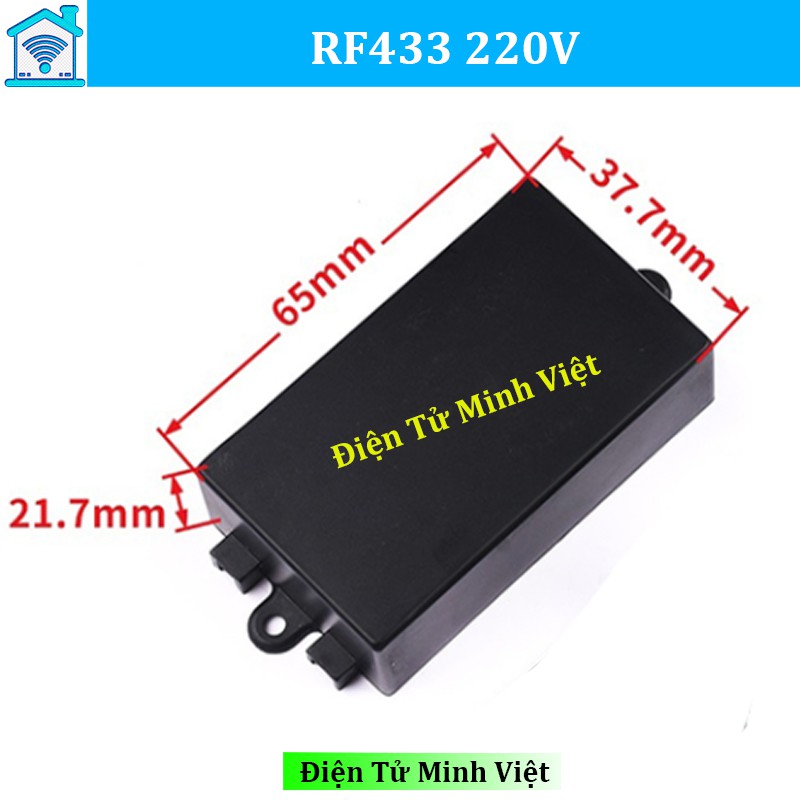 Công Tắc Điều Khiển Từ Xa Rf 433 - 220V Remote Màu Đen RF433