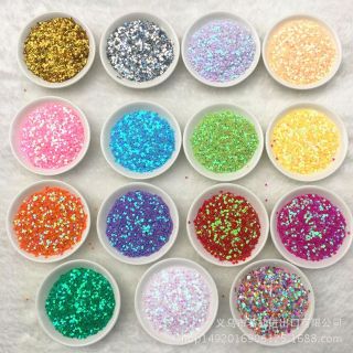 50g kim tuyến sequin hình tròn, sao, trái tim làm đồ handmade, trang trí thiệp, slime, phụ kiện chụp ảnh...