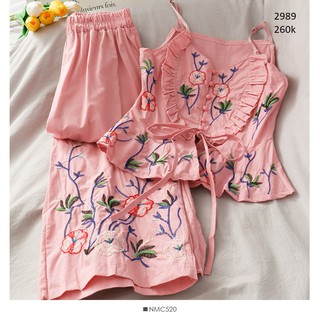 Set Thêu Hoa Nổi