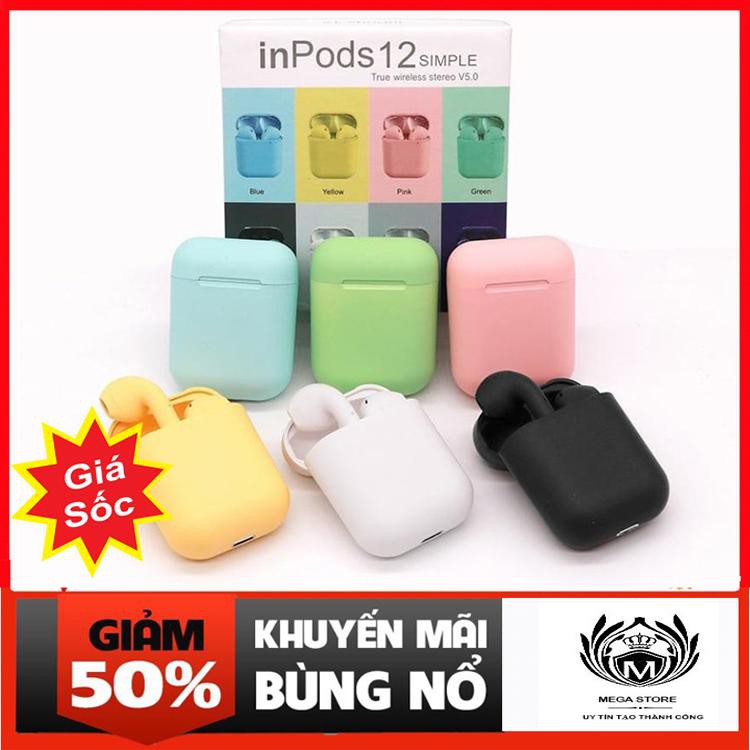 ⚡️Tai nghe inpods i12 TWS 5.0 full màu Hàn Quốc ⚡️ Tai nghe bluetooth cảm ứng không dây