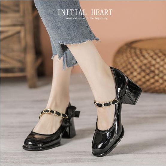 Giày Cao Gót Mary Jane Thiết Kế Mới Đế Dày 2022 Thời Trang Cho Nữ