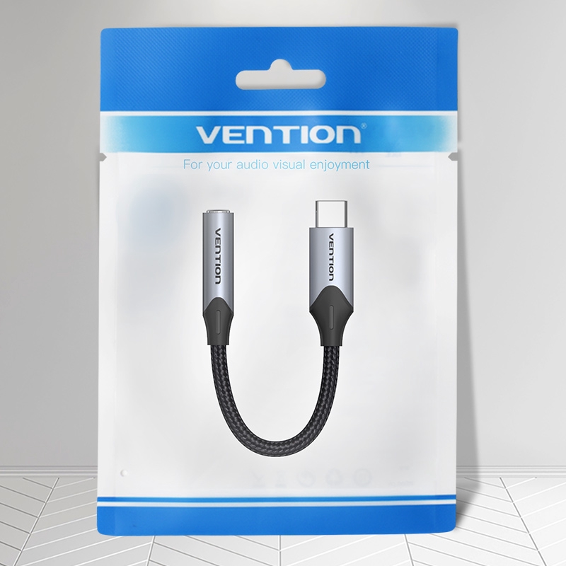 Dây Cáp Vention Chuyển Đổi Âm Thanh Type C Sang 3.5mm HIFI USB C AUX Dây Bện Cho Huawei