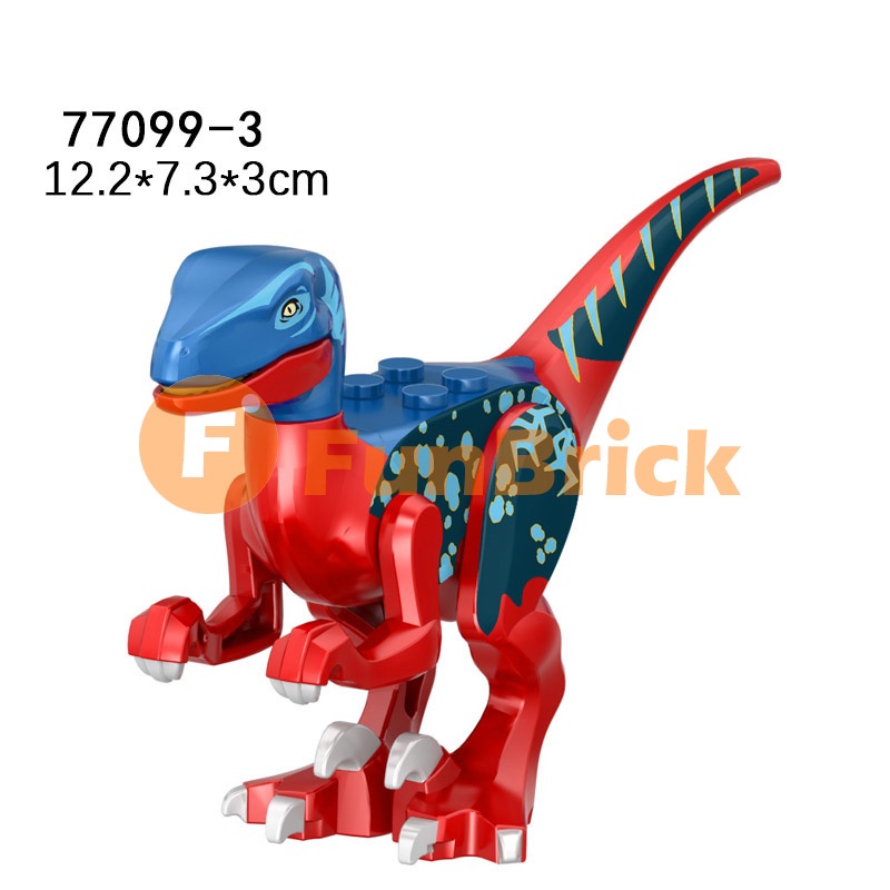 Mô hình đồ chơi khối xây dựng nổi tiếng khủng long Tyrannosaurus Rex Velociraptor Styx