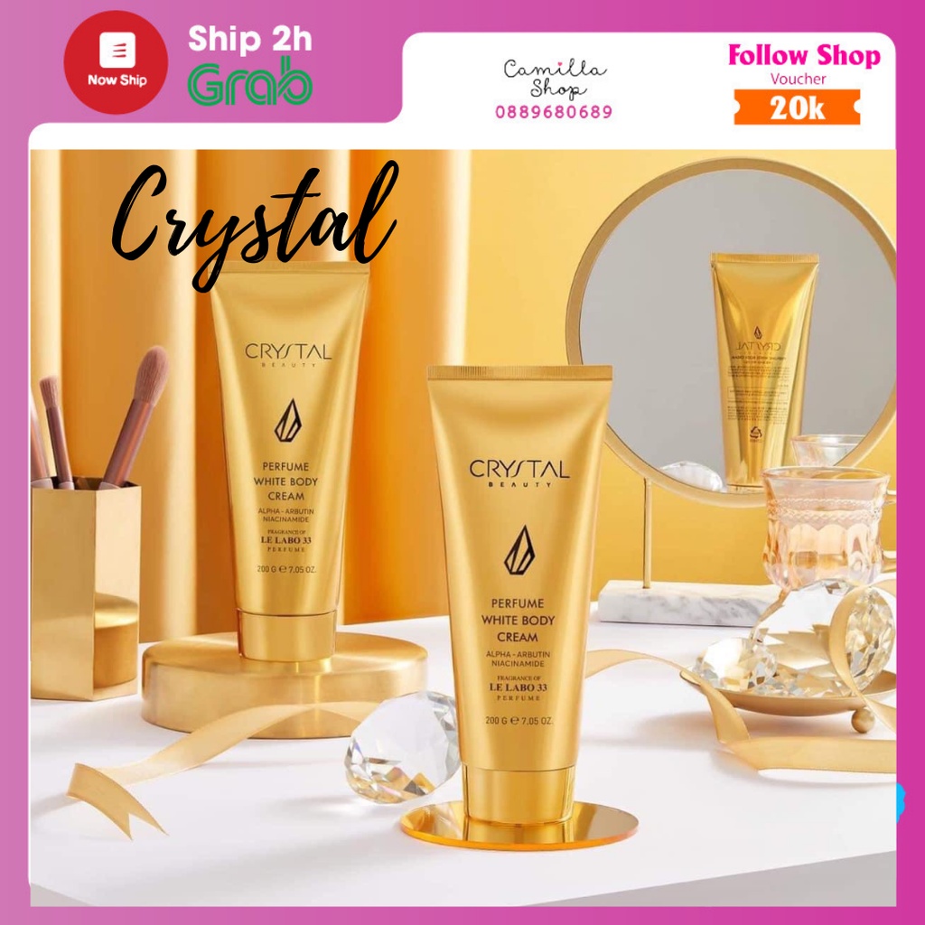 Kem dưỡng trắng da body Crystal hương nước hoa lelabo33