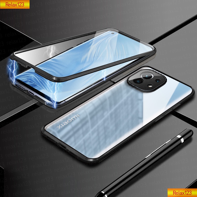 Vỏ cho Xiaomi Mi 11Lite NE 11 Lite NE Pro Ultra 4G 5G Ốp lưng điện thoại Kính cường lực 360 Bảo vệ toàn diện Vỏ chống va đập từ tính Vỏ ống kính Bảo vệ Camera Vỏ cứng