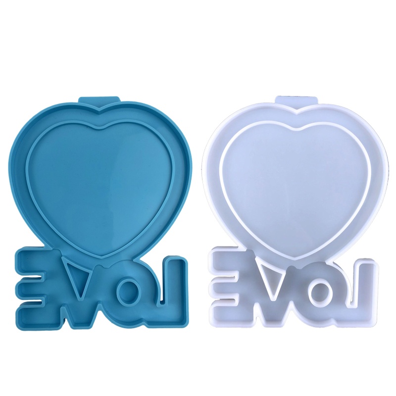 Khuôn Silicone Hình Trái Tim Làm Khung Ảnh Epoxy Resin Thủ Công DIY Dành Cho Nhà Cửa