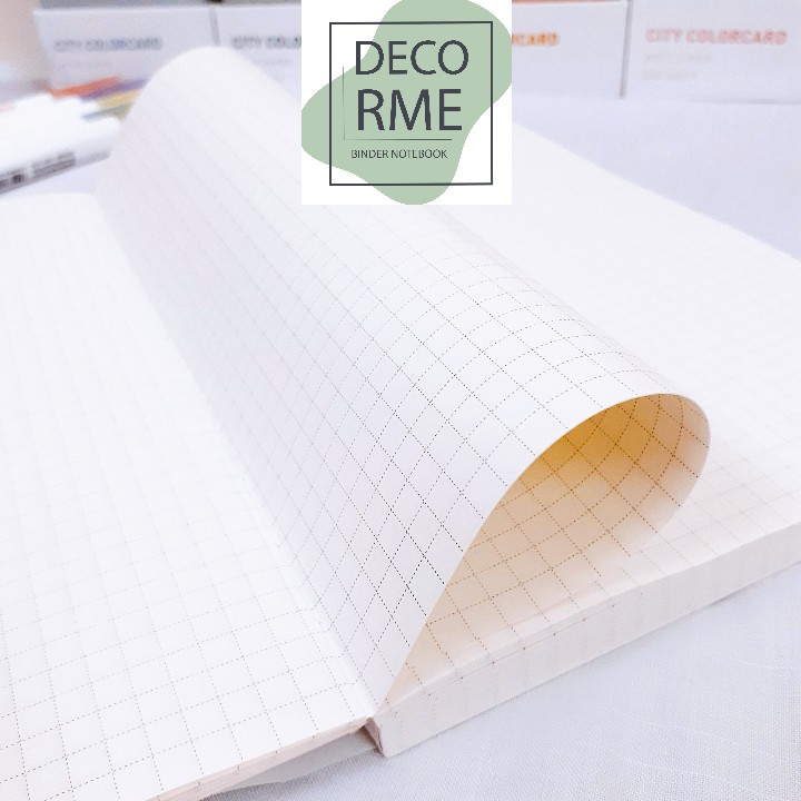 DecorMe Sổ tay trắng basic note for dùng làm sổ ghi chép planner bullet journal size A5 A6 160 trang