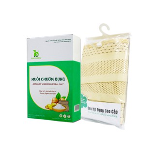 Combo 1 Muối chườm bụng và 1 đai nịt bụng Bảo Nhiên - Giảm mỡ bụng sau sinh cho mẹ