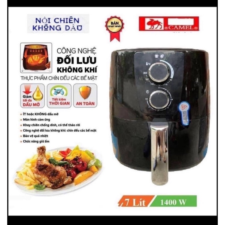 Nồi chiên không dầu CAMEL 7Lít