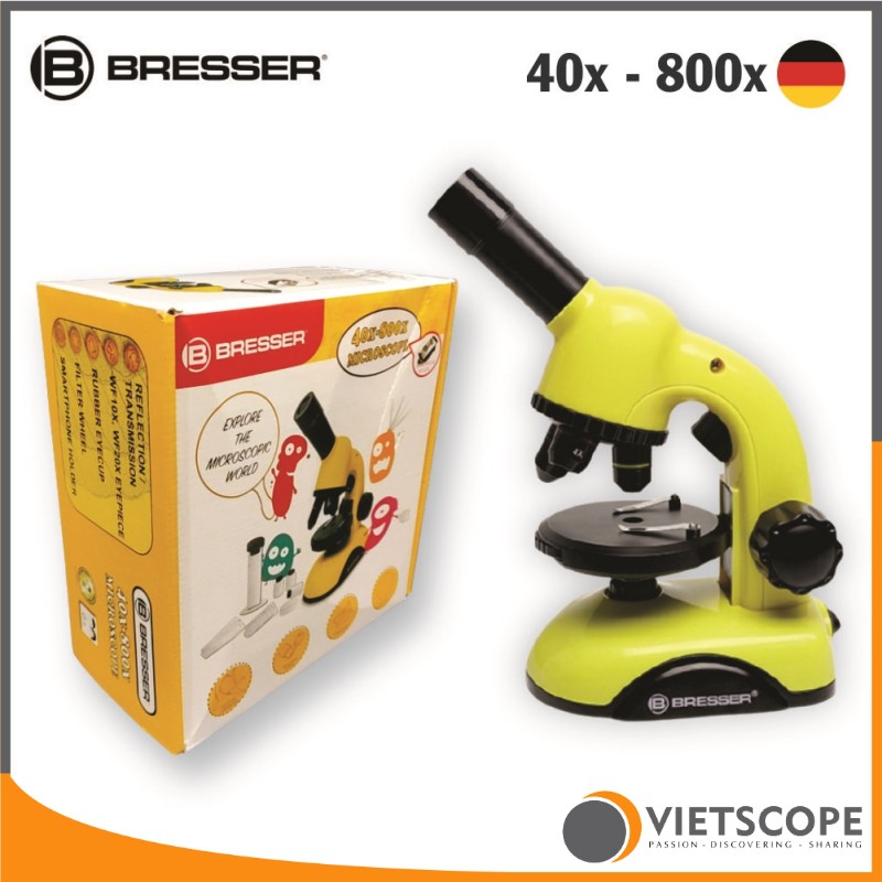 Kính hiển vi Bresser 40x-800x  dành cho học sinh, trường học