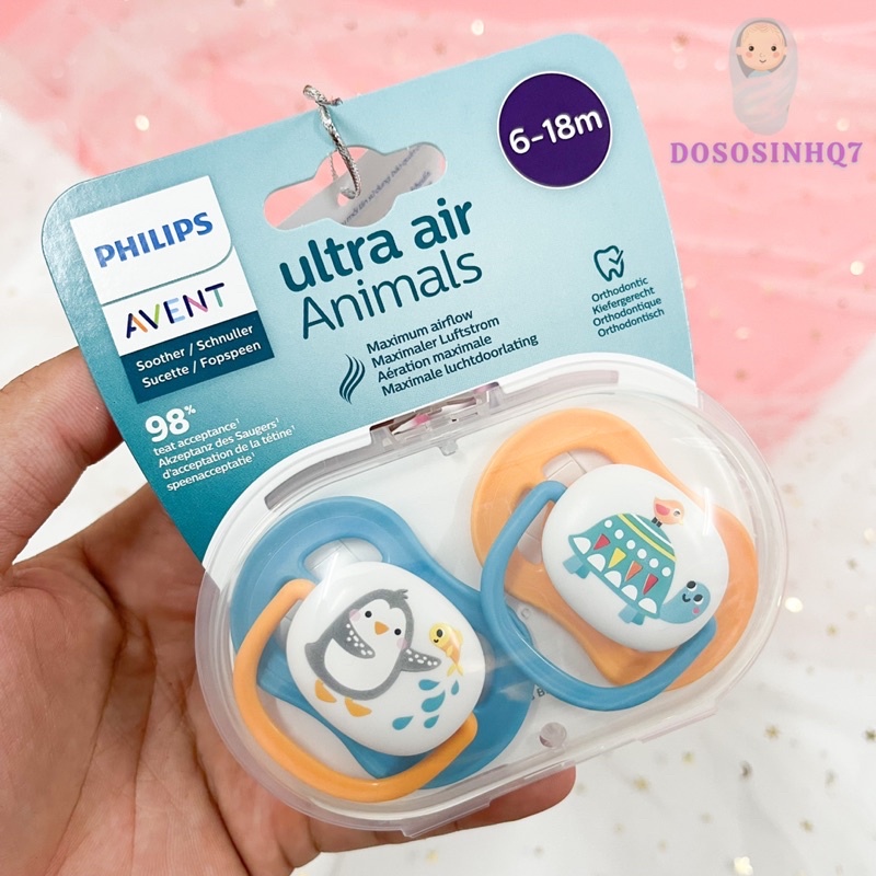 Ty ngậm thông khí Ultra air Lime Philips Avent