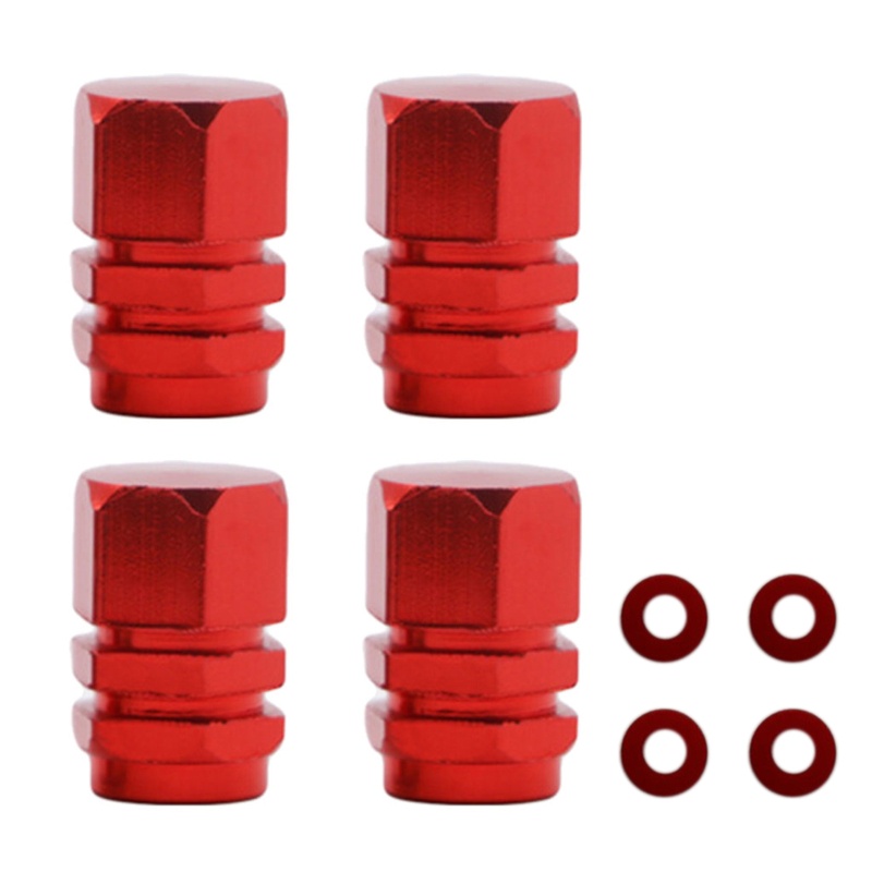 Bộ 4 Nắp Van Bánh Xe Hơi Đường Kính 9mm Bằng Hợp Kim Nhôm Chống Bụi