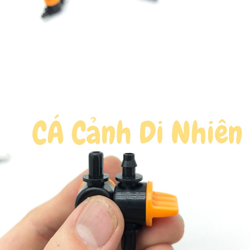 Van KHÓA DÂY OXY 5 li 2 ĐẦU tăng giảm lưu lượng oxy hồ cá cảnh  màu VÀNG ĐEN