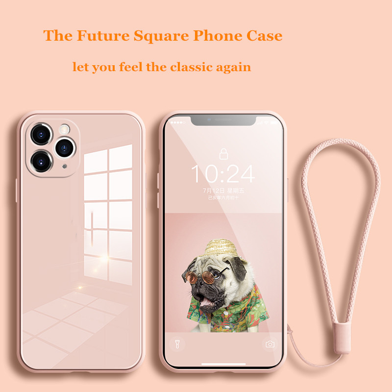 Ốp Điện Thoại Mặt Kính Cường Lực 9H Cho Iphone 12 Pro Max Mini 11 11 Pro 11 Pro Max Xs Xr Xs Max X 8 8 Plus 7 7 Plus