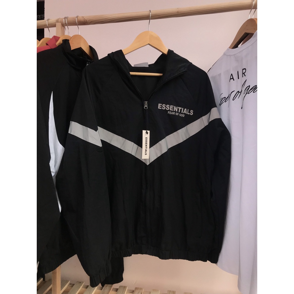 🔥 Jacket FEAR OF GOD ESSENTIAL  - áo khoác dù Essentials FOG Phản Quang Phát Sáng Cực Đẹp