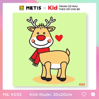 Tranh Tô Màu Theo Số Cho Trẻ Em Cho Bé Tranh sơn dầu tự tô màu số hoá Ông Già Noel METIS K032