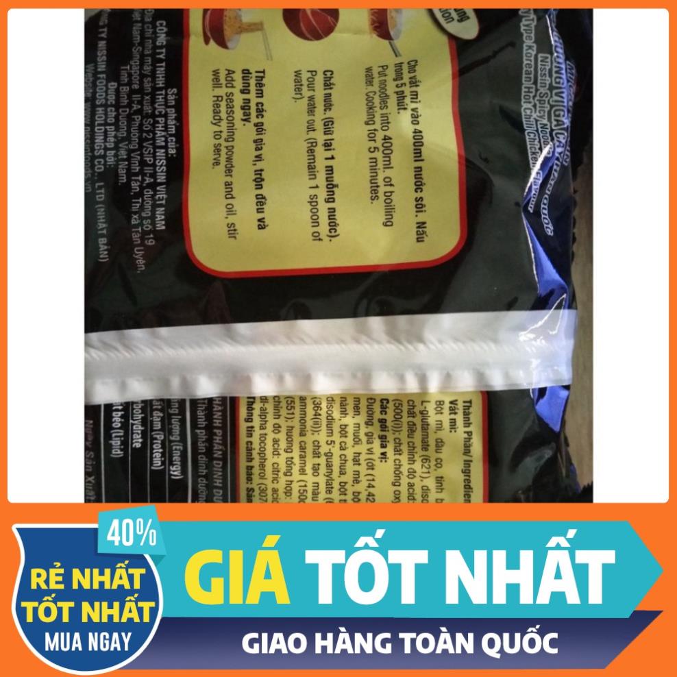 Thùng 30 gói mì trộn NISSIN Chuẩn Vị Hàn Quốc 4 Hương Vị