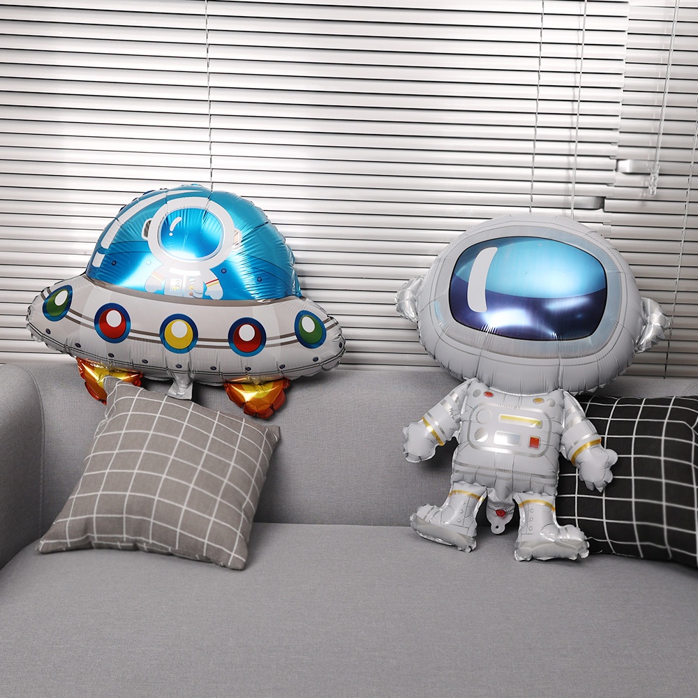 Bong bóng nhôm hình phi hành gia bay UFO 3D