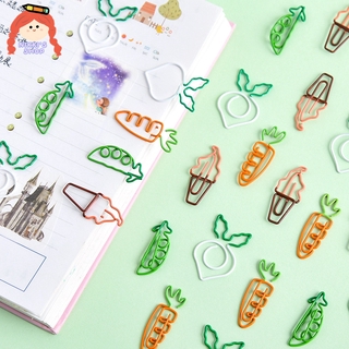 1 Kẹp Giấy Thiết Kế Hình Rau Củ Xinh Xắn Bằng Kim Loại Kiểu Hàn Quốc